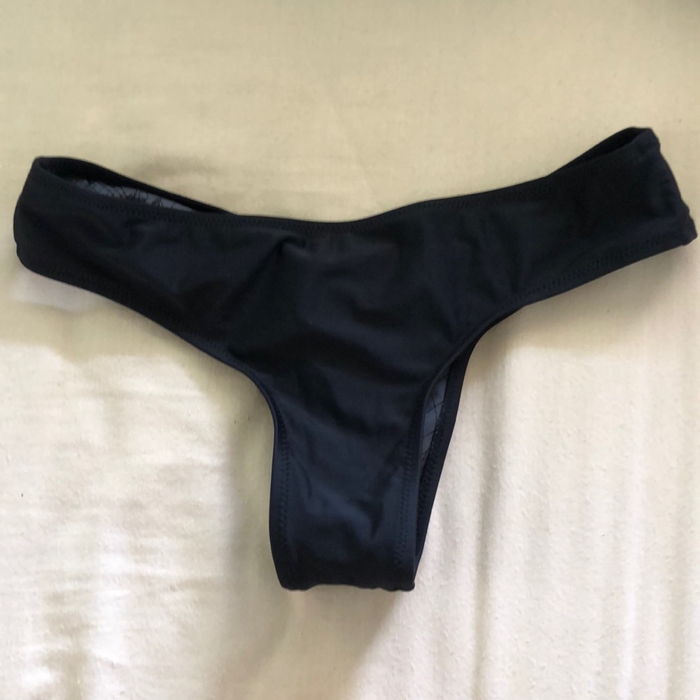 volcom reversible black bikini bottom